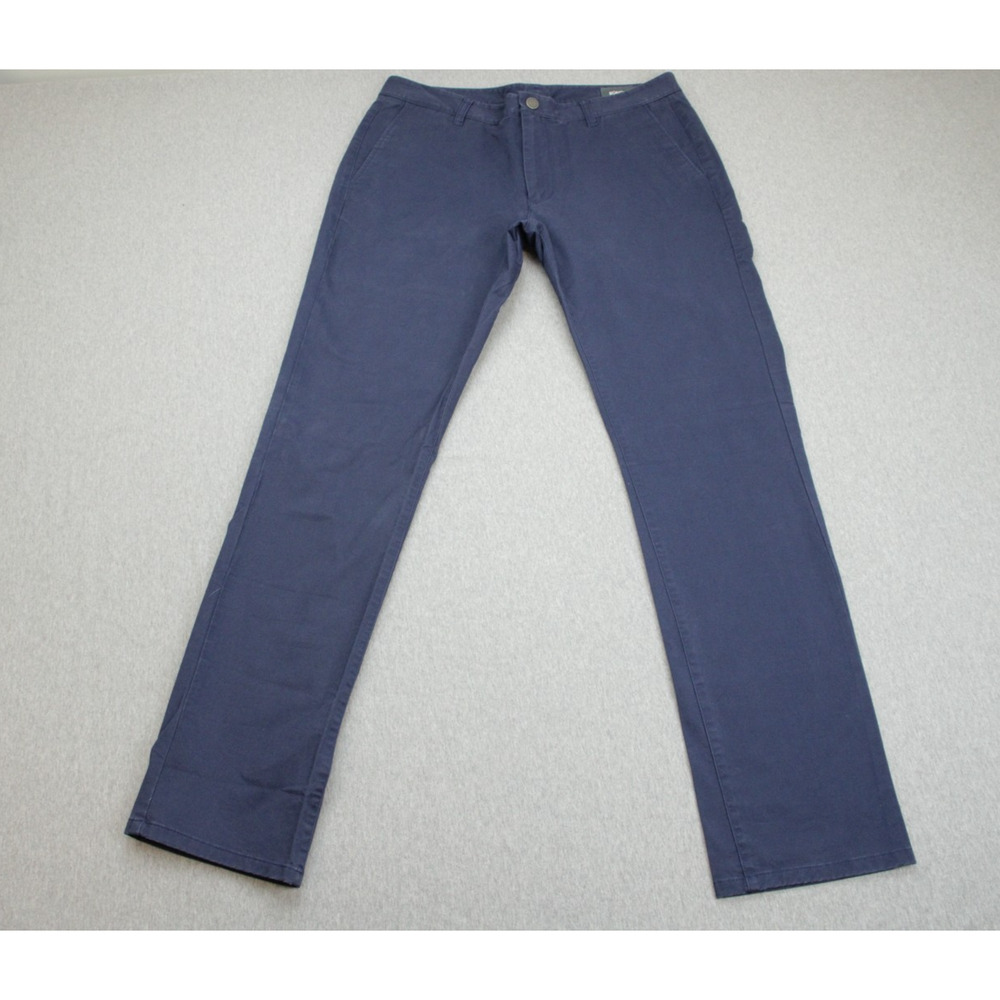 Bonobos Pants Mens 34 x‎ 34 Blue Cotton Stretch Tailored Fit Chino Flat Front
